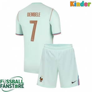 Frankreich Ousmane Dembele #7 Replik Auswärtstrikot Kinder WM 2026 Kurzarm (+ Kurze Hosen)